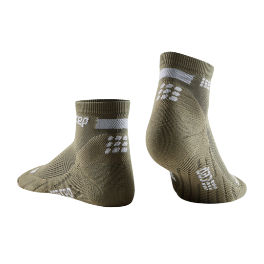 The Run Low Cut Socks 4.0, Men, Olive, Back View