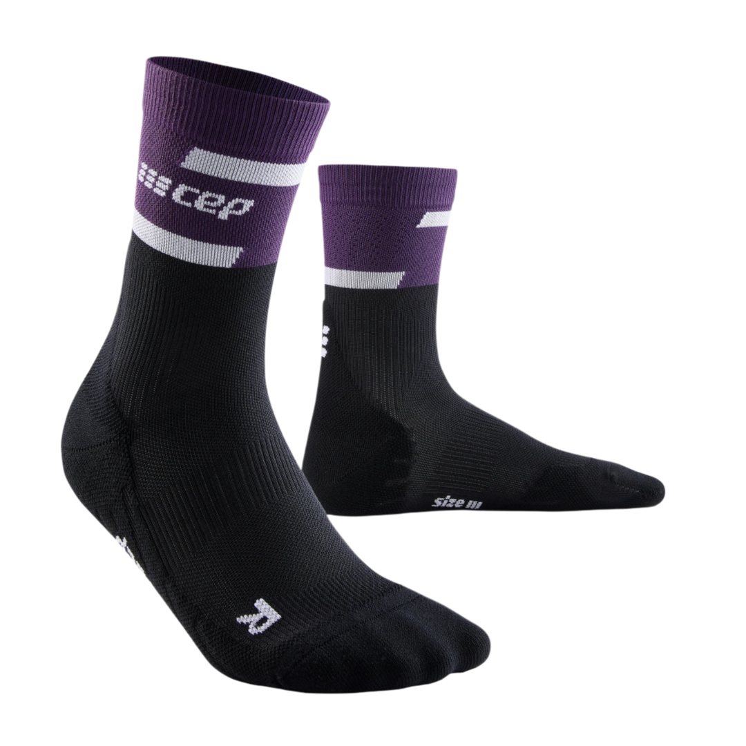 The Run Compression Mid Cut Socks 4.0, Men, Violet, Front View