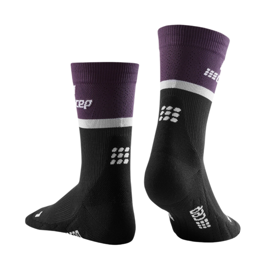 The Run Compression Mid Cut Socks 4.0, Men, Violet, Back View