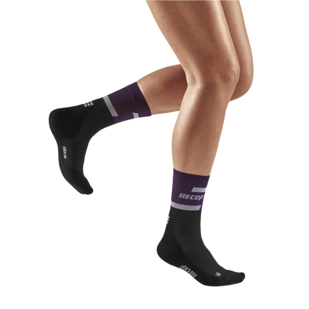 The Run Compression Mid Cut Socks 4.0, Women, Violet/Black