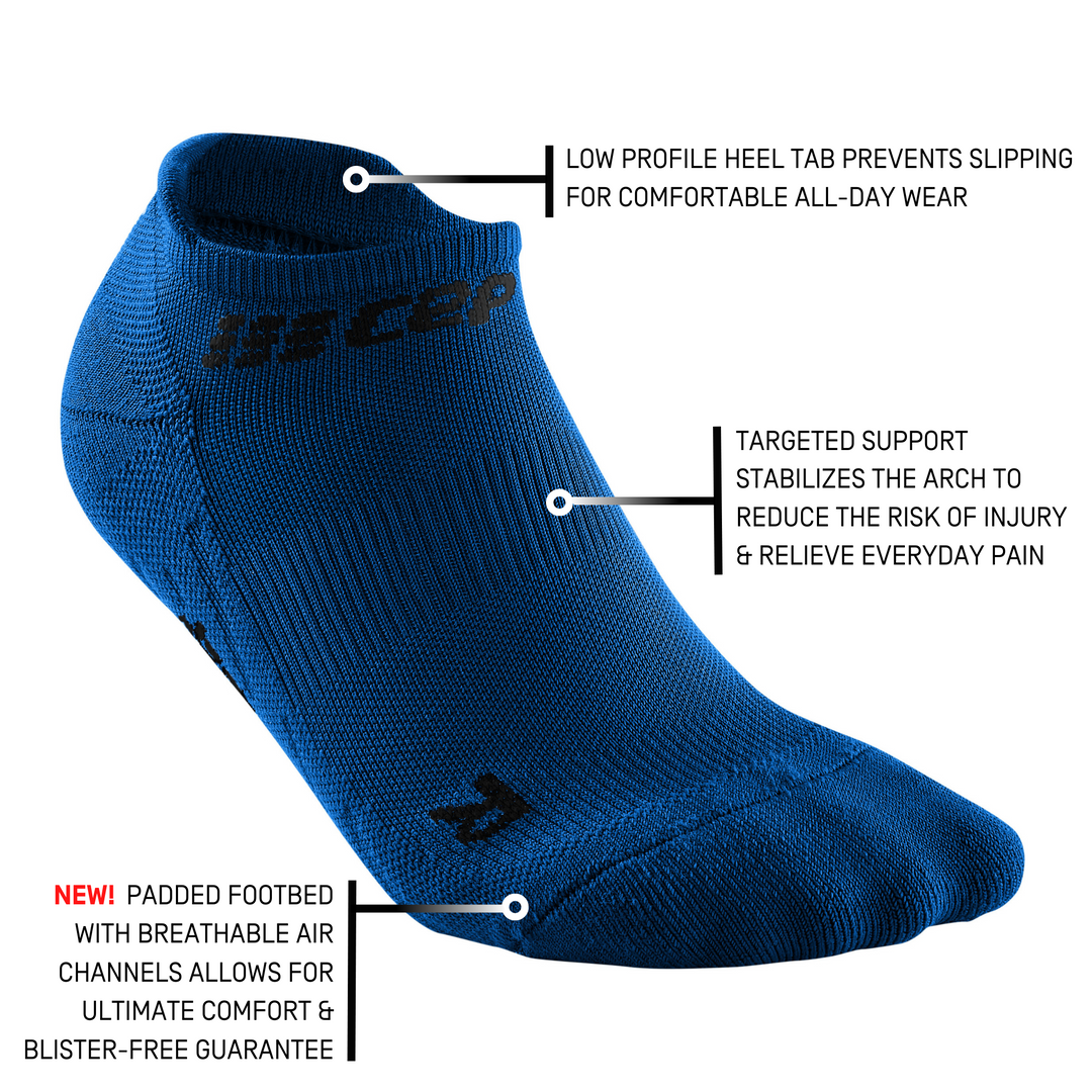 The Run No Show Socks 4.0, Men, Blue, Detail