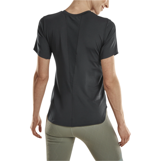 Run Short Sleeve Shirt 4.0, Women, Black, Back-View Model