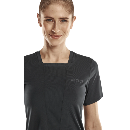 Run Short Sleeve Shirt 4.0, Women, Black, Front Detail