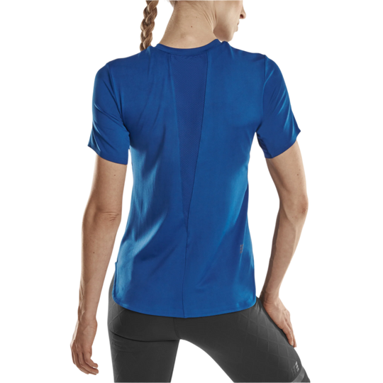 Run Short Sleeve Shirt 4.0, Women, Royal Blue, Back-View Model