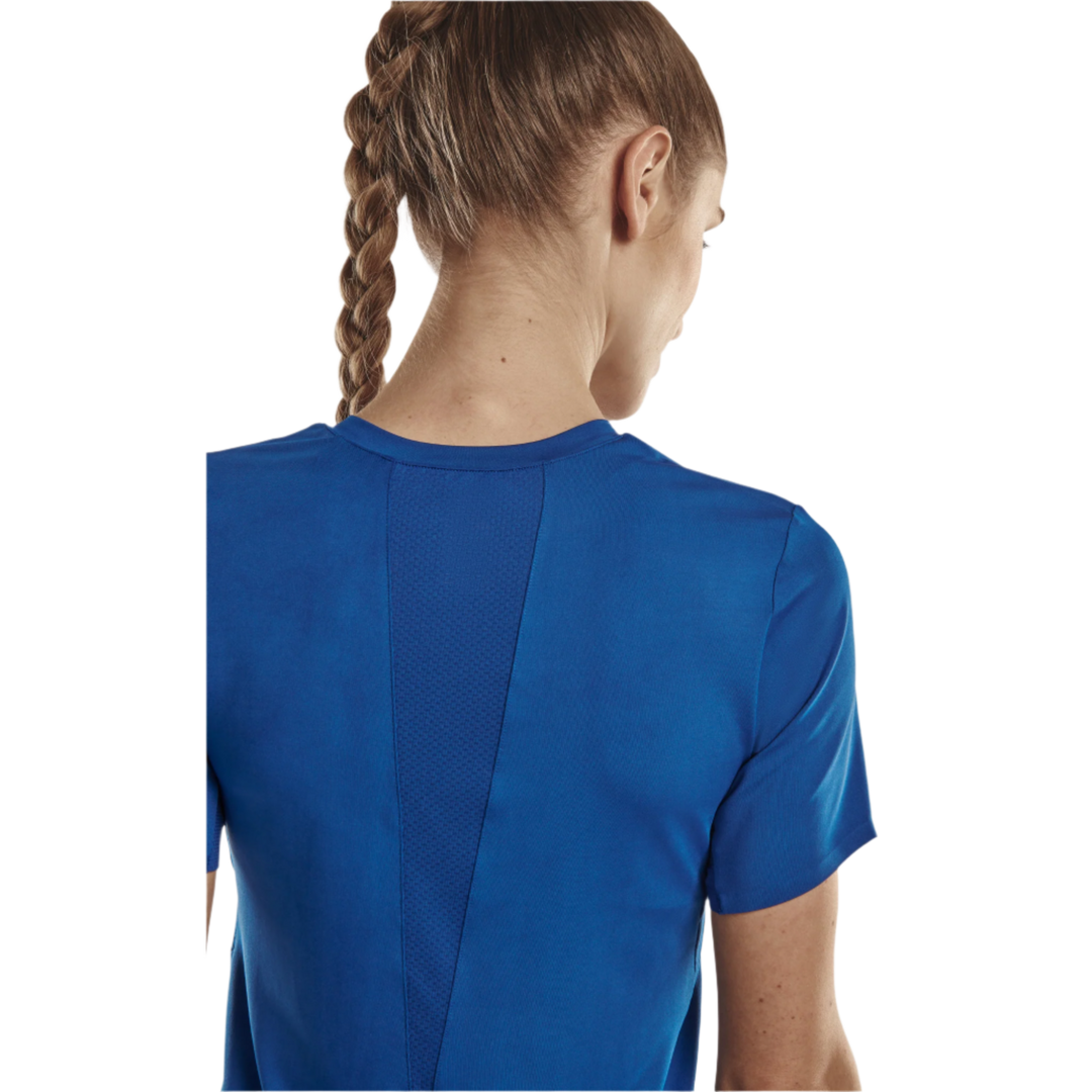 Run Short Sleeve Shirt 4.0, Women, Royal Blue, Back Detail