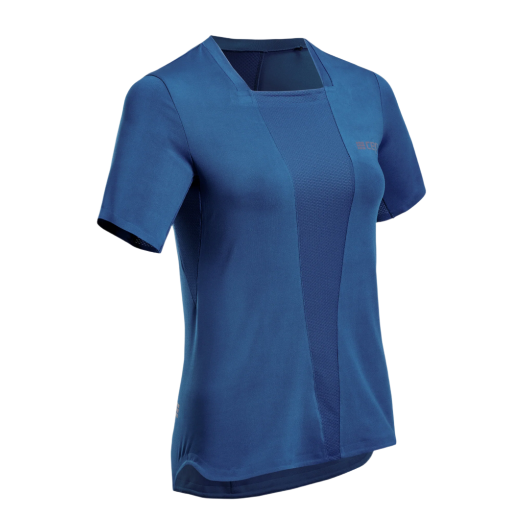 Run Short Sleeve Shirt 4.0, Women, Royal Blue, Front View