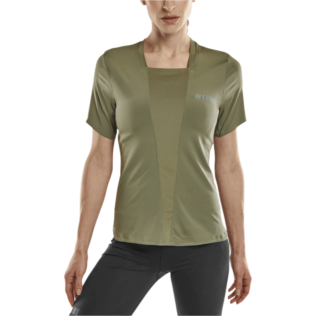 Run Short Sleeve Shirt 4.0, Women, Olive