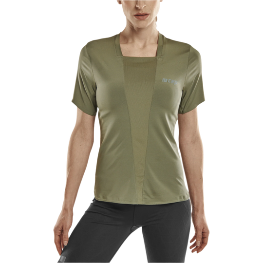 Run Short Sleeve Shirt 4.0, Women, Olive