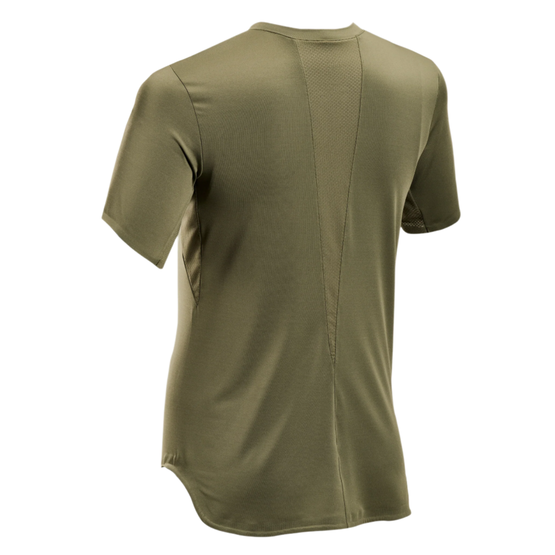 Run Short Sleeve Shirt 4.0, Women, Olive, Back View