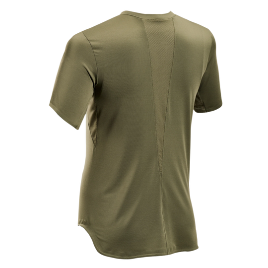 Run Short Sleeve Shirt 4.0, Women, Olive, Back View