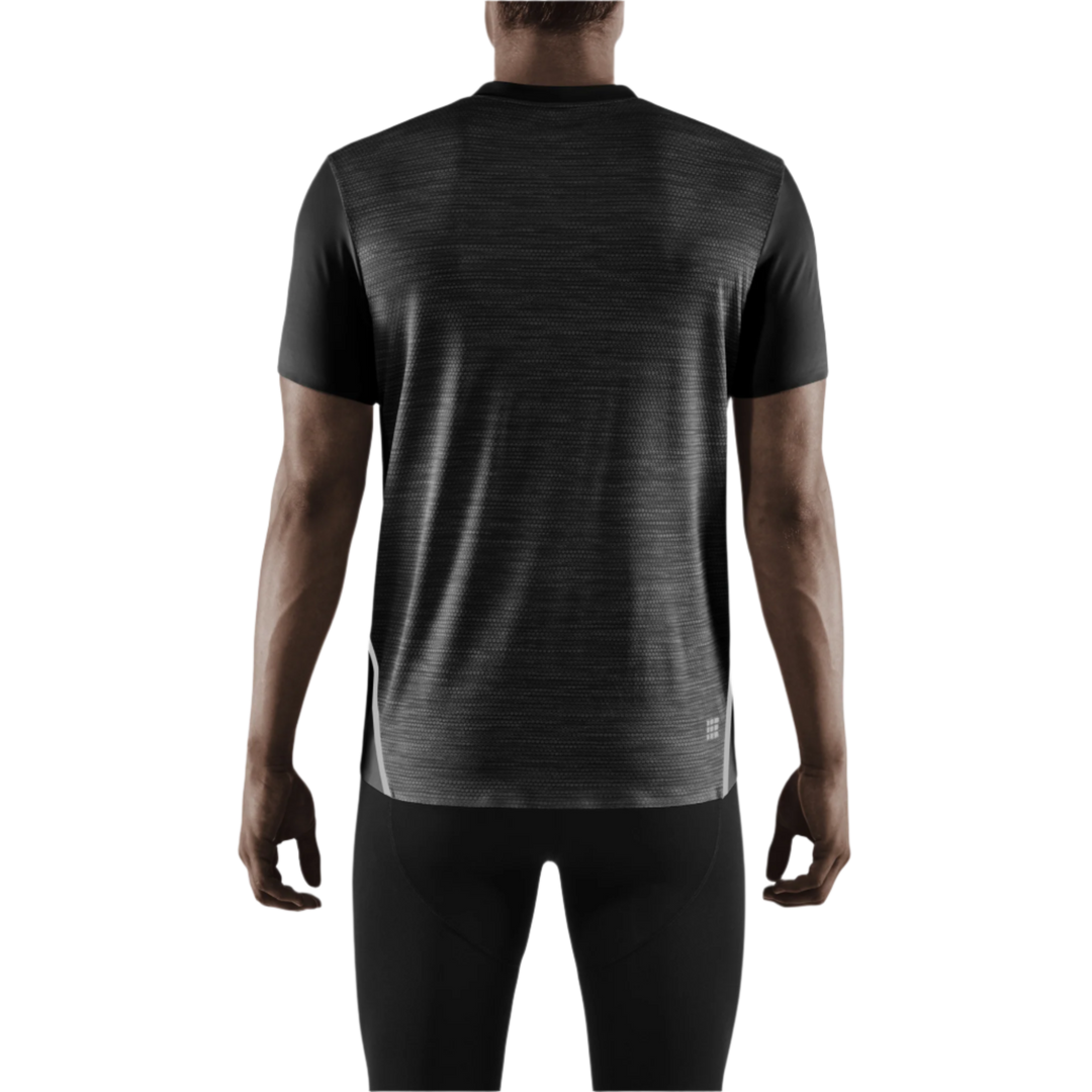 Run Shirt Short Sleeve, Men, Black, Back View Model