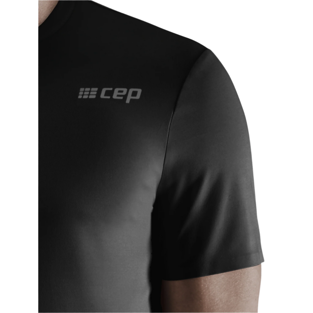 Run Shirt Short Sleeve, Men, Black, Front Detail