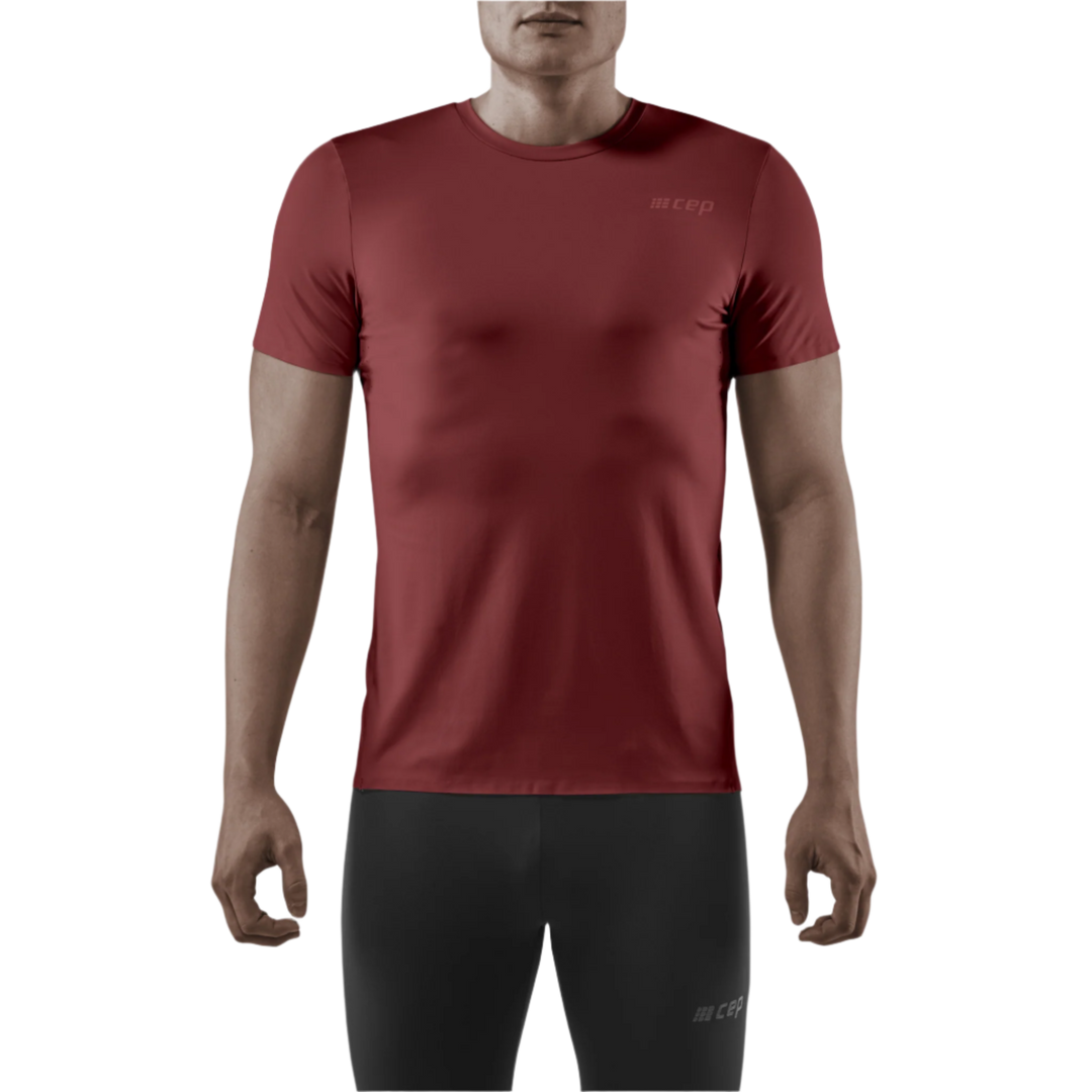 Run Shirt Short Sleeve, Men, Dark Red