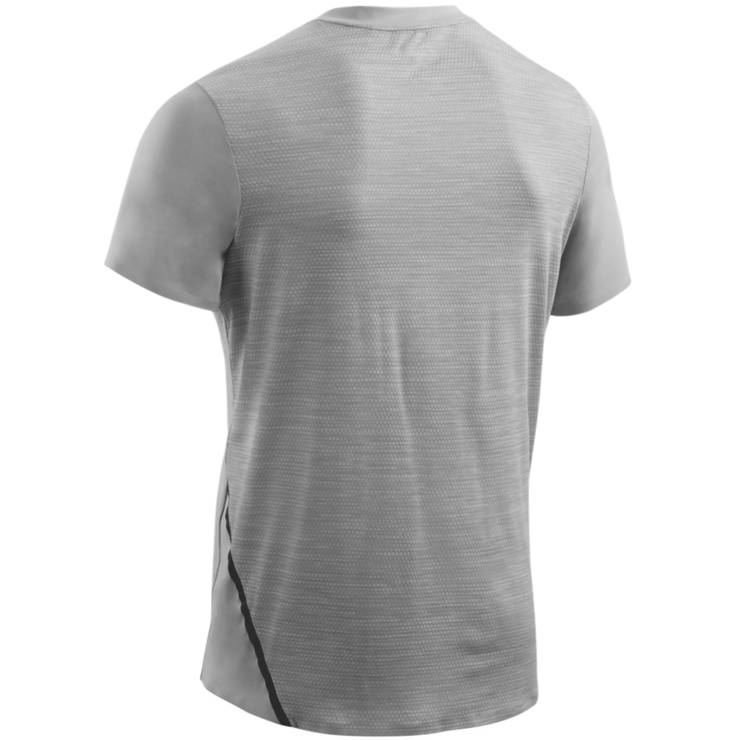 Run Shirt Short Sleeve, Men, Grey, Back View