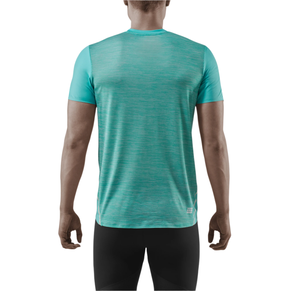 Run Shirt Short Sleeve, Men, Ocean, Back View Model