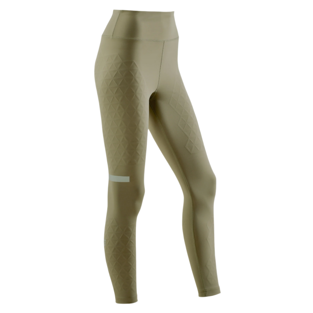 The Run Support Tights, Women, Olive, Front View