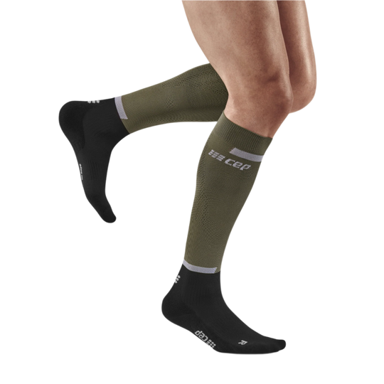 The Run Compression Tall Socks 4.0, Men, Olive/Black