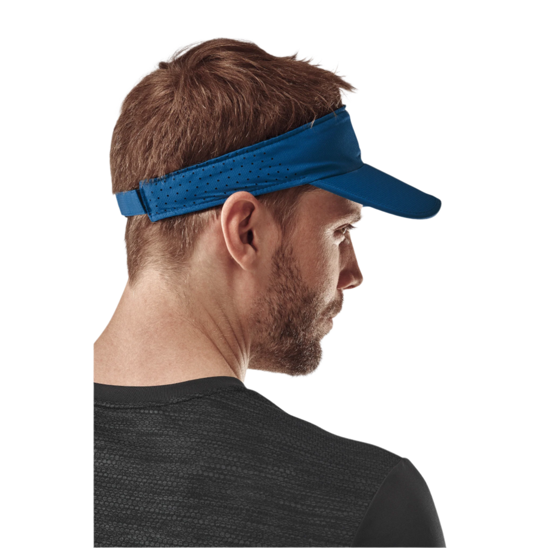 Run Visor, Blue, Back View, Men