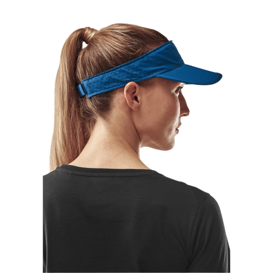 Run Visor, Blue, Back View, Women