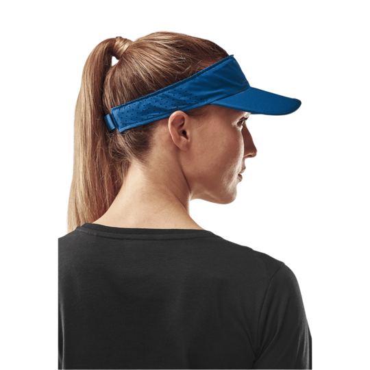 Run Visor, Blue, Back View, Women