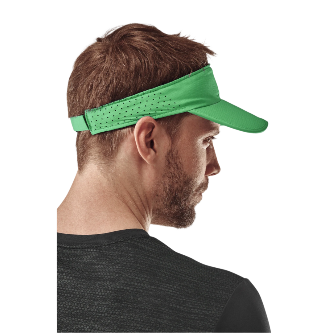 Run Visor, Green, Back View, Men