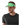 Run Visor, Green, Front View, Men