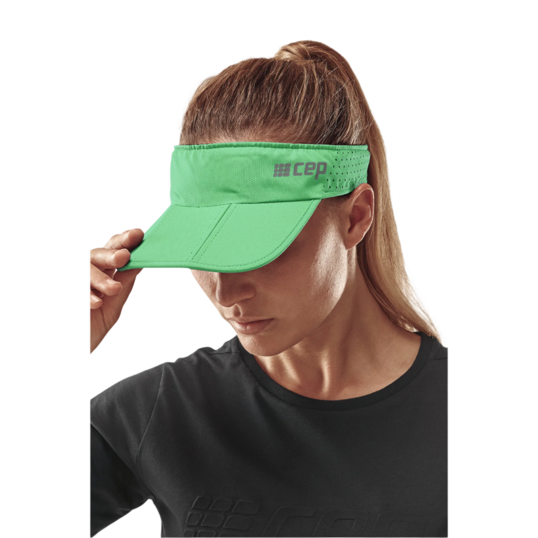 Run Visor, Green, Front Alternate View, Women