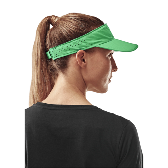 Run Visor, Green, Back View, Women