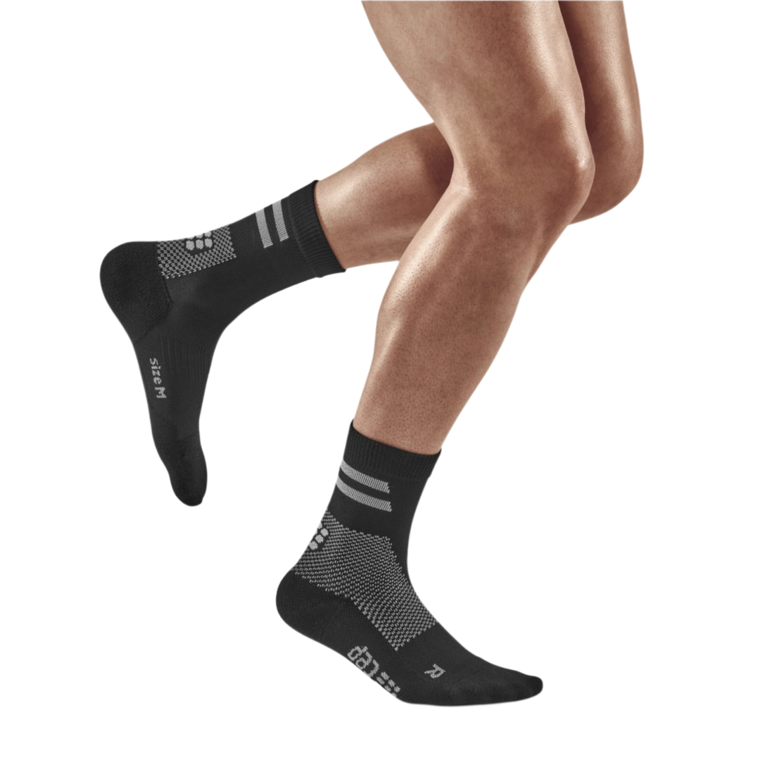 Training Mid Cut Compression Socks, Men, Black Training