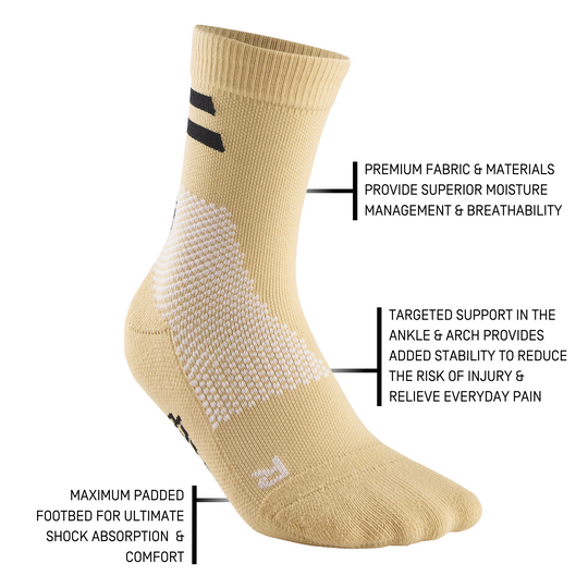 Training Mid Cut Compression Socks, Men, Sand Training, Details