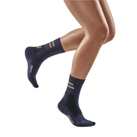 Training Mid Cut Compression Socks, Women, Peacoat Training