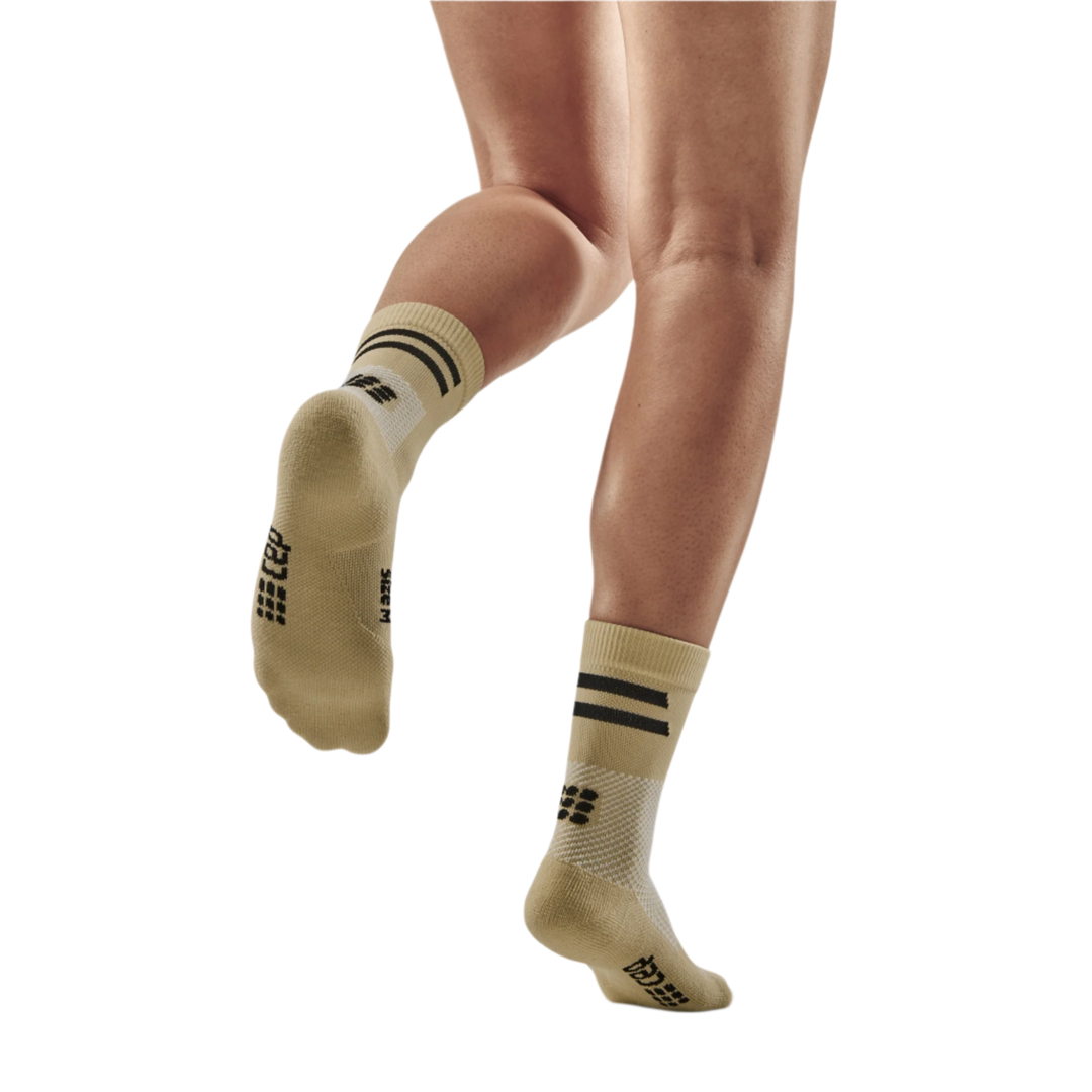 Training Mid Cut Compression Socks, Women, Sand Training, Back-View Model