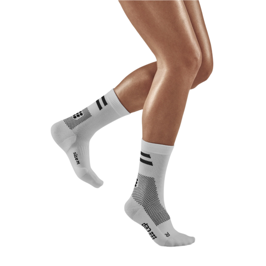 Training Mid Cut Compression Socks, Women, White Training