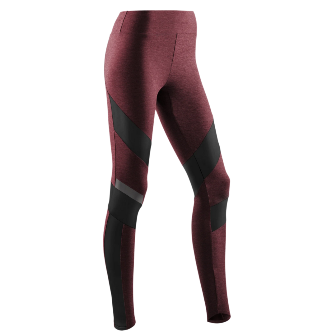 Training Tights, Women, Cardio Cherry Melange, Front View