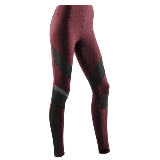 Training Tights, Women, Cardio Cherry Melange, Front View