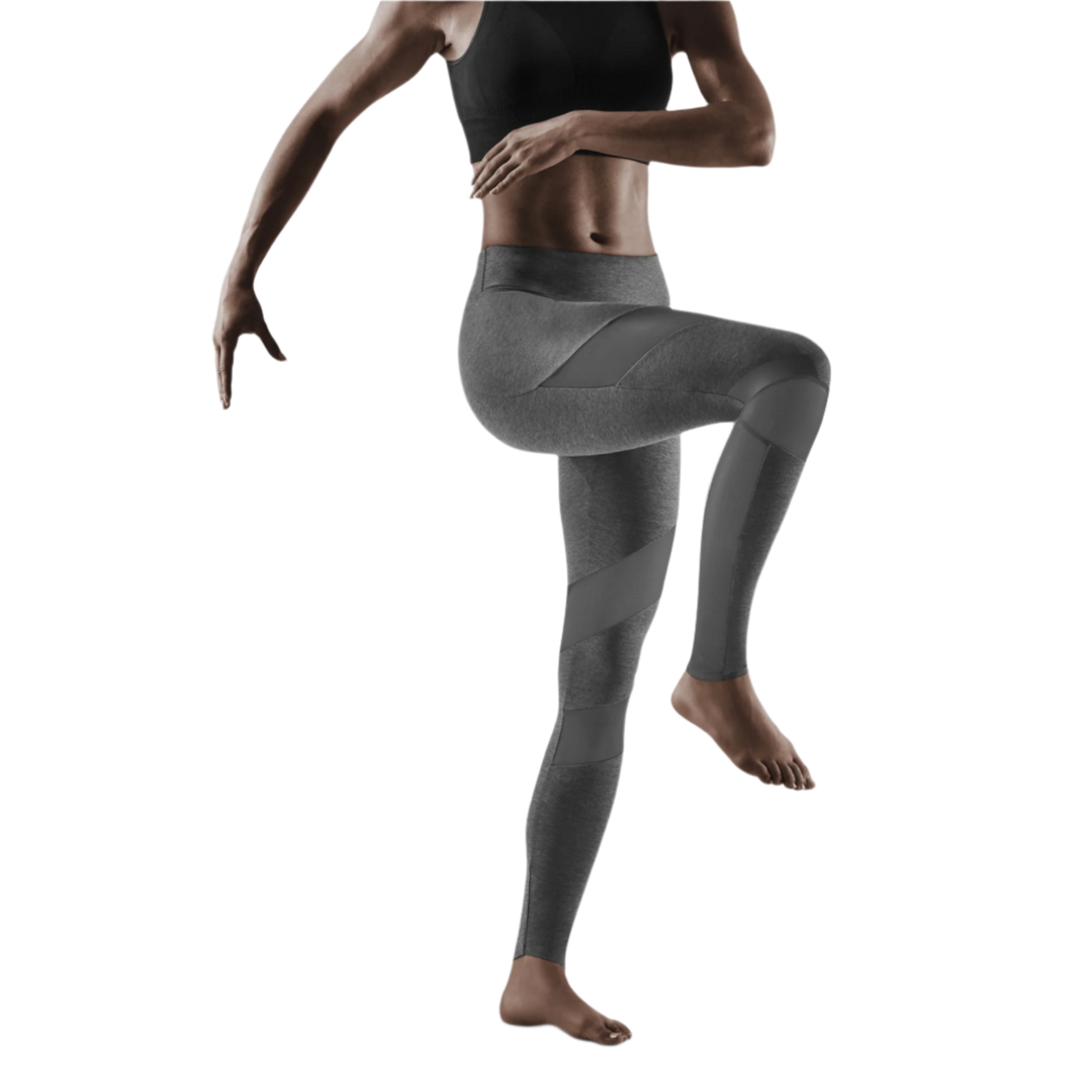 Training Tights, Women, Grey Melange