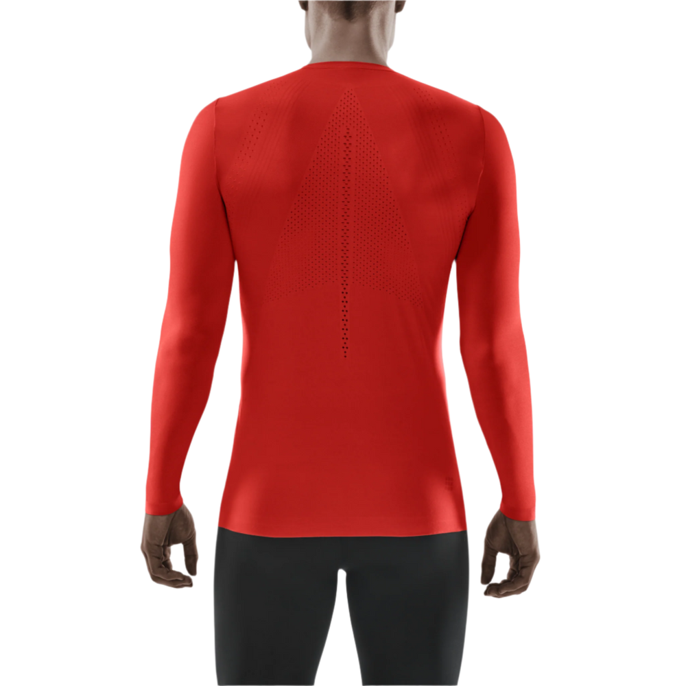 Ultralight Long Sleeve Shirt, Men, Lava, Back View Model