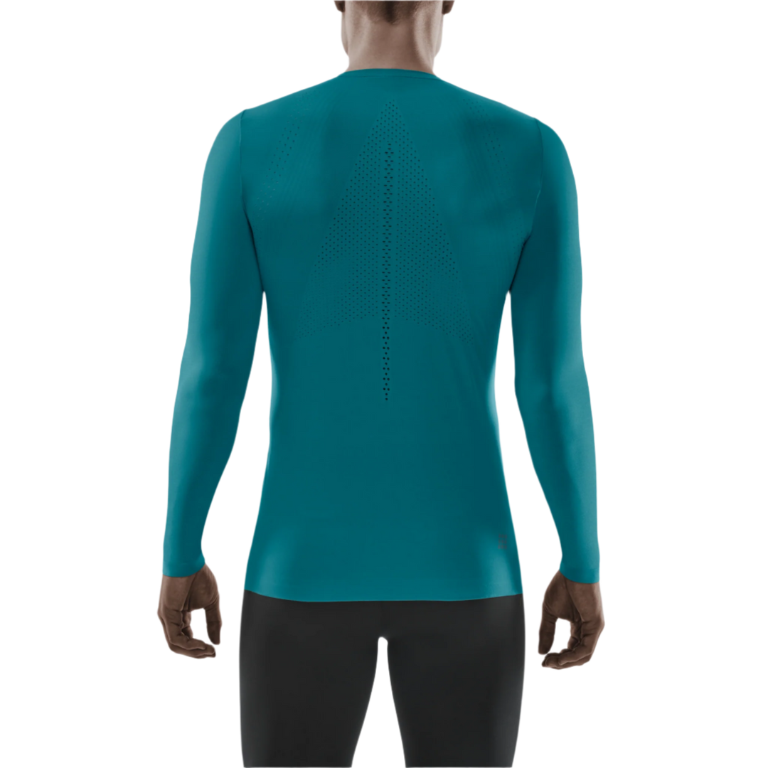 Ultralight Long Sleeve Shirt, Men, Petrol, Back View Model