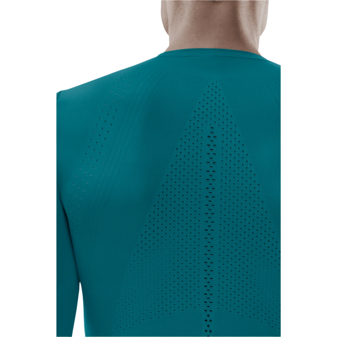 Ultralight Long Sleeve Shirt, Men, Petrol, Back Detail