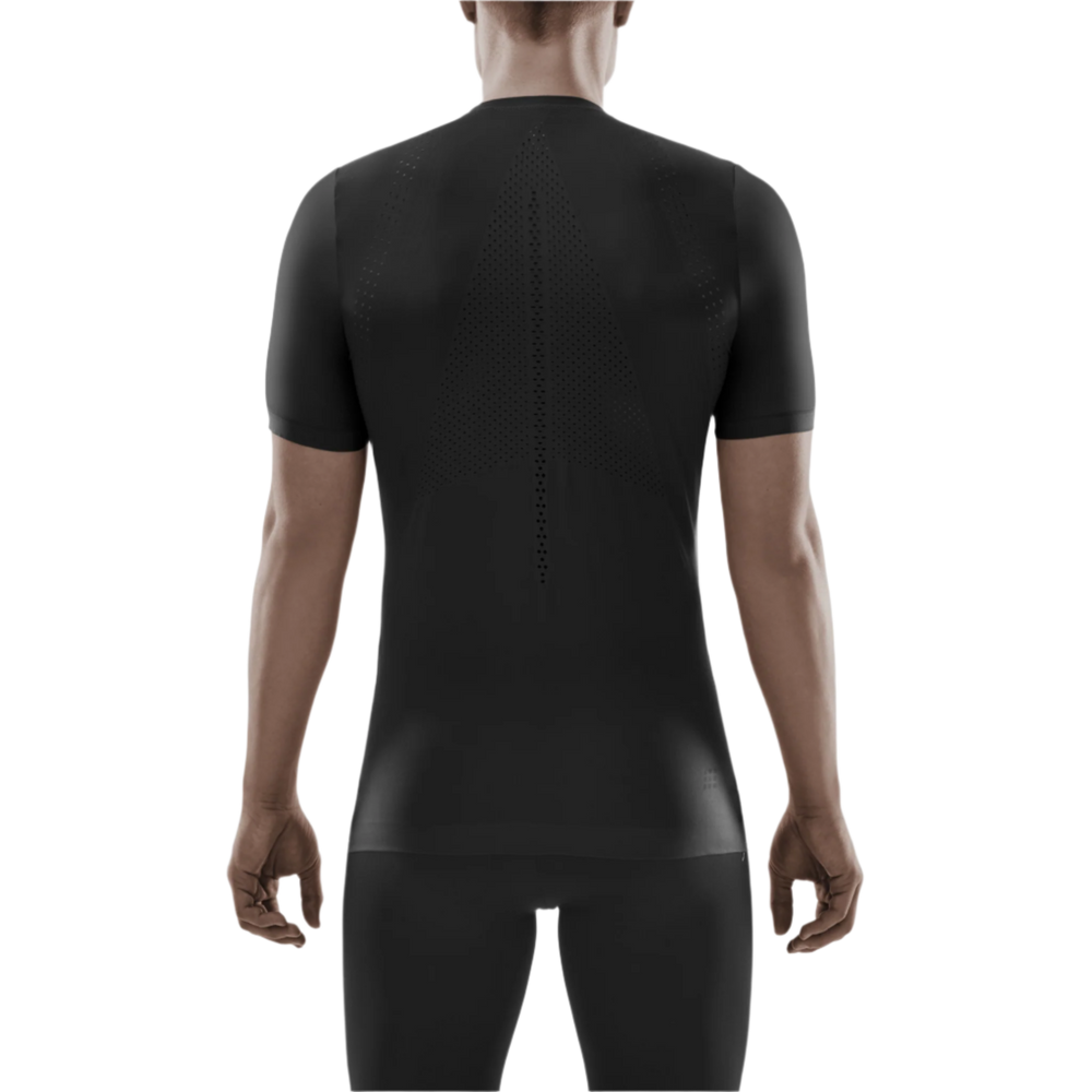 Ultralight Short Sleeve Shirt, Men, Black, Back View Model