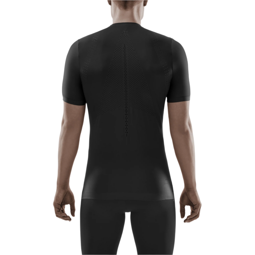 Ultralight Short Sleeve Shirt, Men, Black, Back View Model