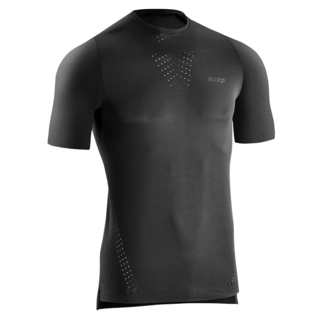 Ultralight Short Sleeve Shirt, Men, Black, Front View