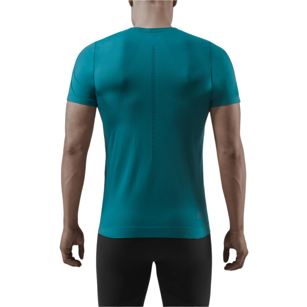 Ultralight Short Sleeve Shirt, Men, Petrol, Back View Model