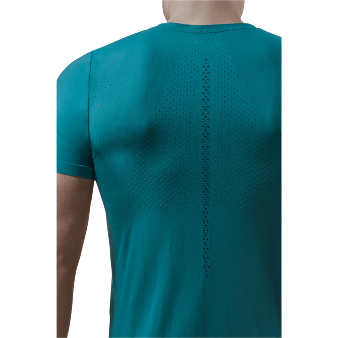 Ultralight Short Sleeve Shirt, Men, Petrol, Back Detail