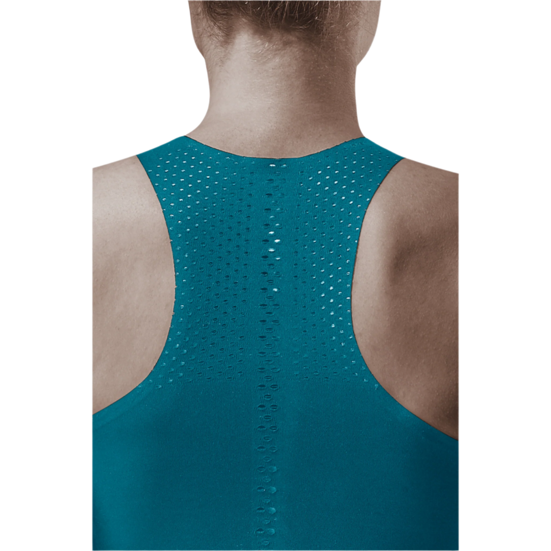 Ultralight Tank Top, Women, Petrol, Back Detail