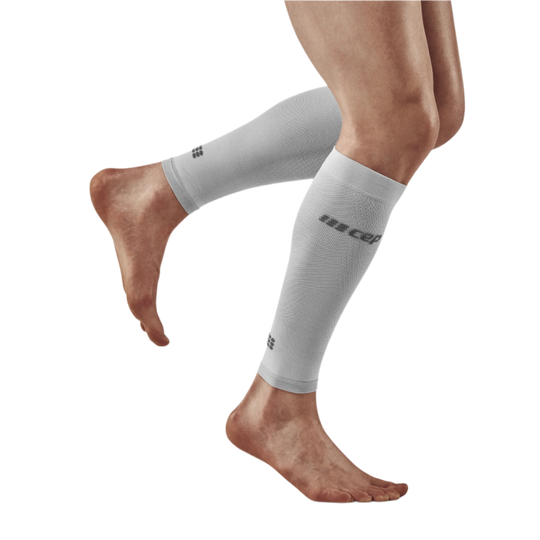 Ultralight Compression Calf Sleeves, Men, Carbon/White