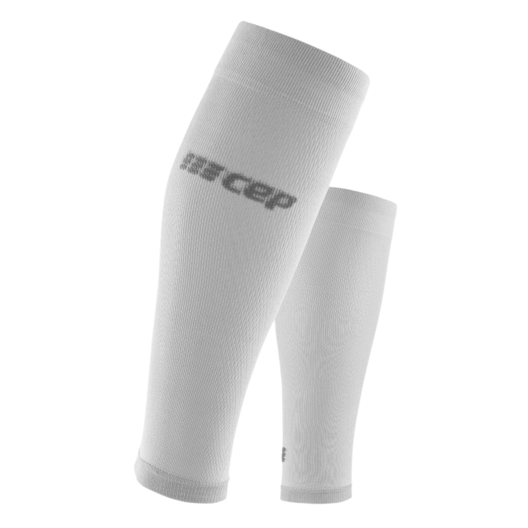 Ultralight Compression Calf Sleeves, Men, Carbon/White, Front View