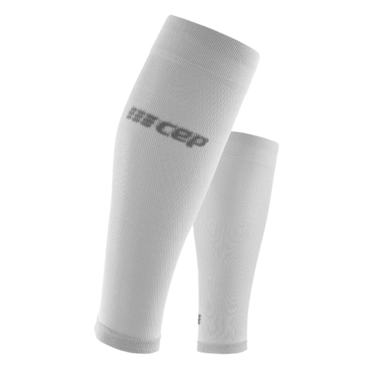 Ultralight Compression Calf Sleeves, Men, Carbon/White, Front View