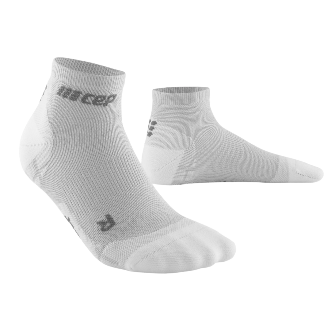 Ultralight Low Cut Compression Socks, Men, Carbon/White, Front View