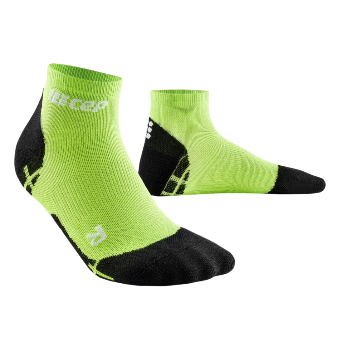 Ultralight Low Cut Compression Socks, Men, Flash Green, Front View